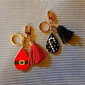 Fun Christmas Keychains With Tassel New In Package